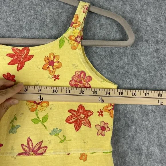 Vintage Fresh Produce Dress Girls Small Yellow Floral Ruffle Colorful USA 90s - Picture 4 of 11